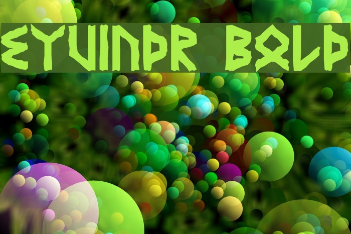 Eyvindr Bold Font examples