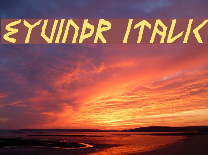 Eyvindr Italic Font examples