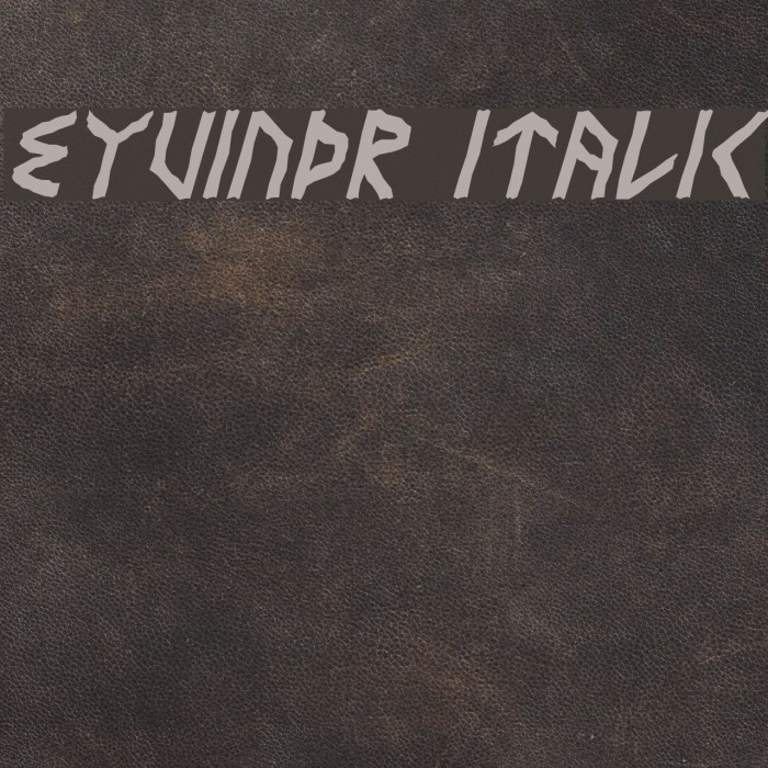 Eyvindr Italic Font examples
