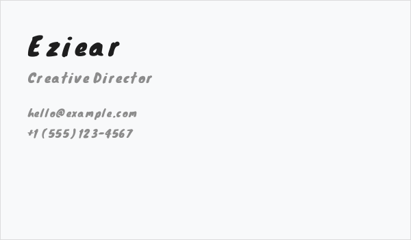 Eziear Business Card