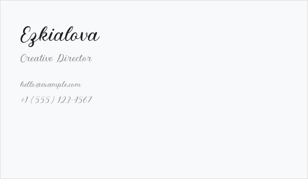 Ezkialova Business Card