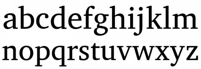 Ezra SIL Caratteri MINUSCOLO