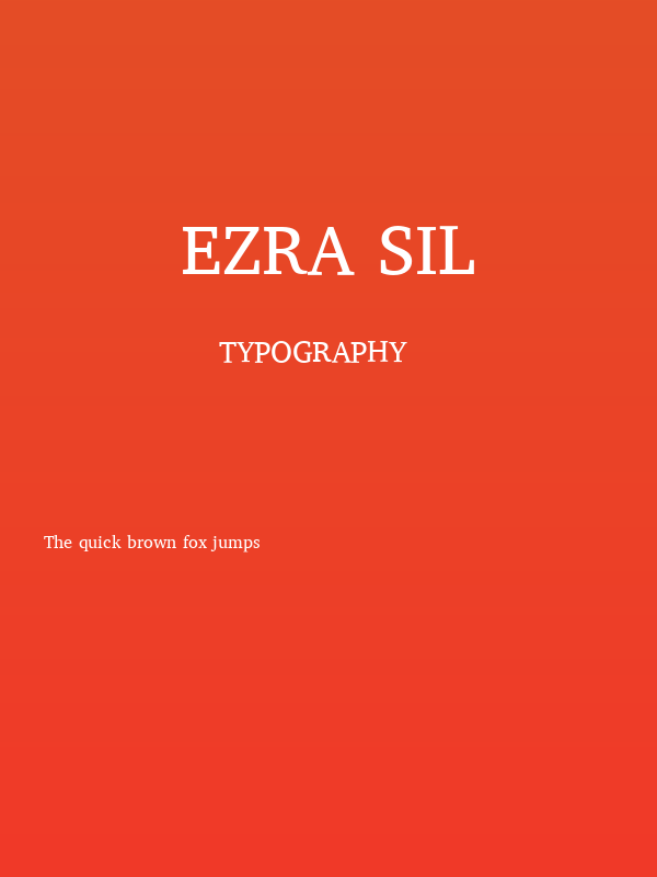 Ezra SIL Poster