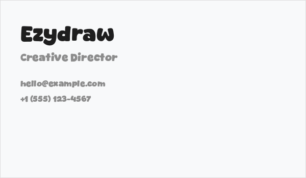 Ezydraw Business Card