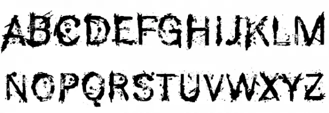 F-Rotten Font 字体 大写