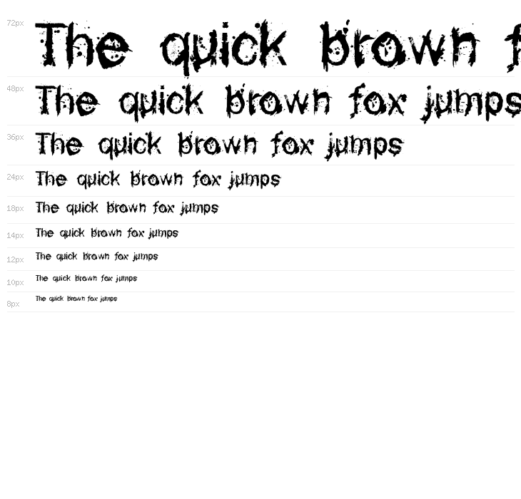 F-Rotten Font Waterfall