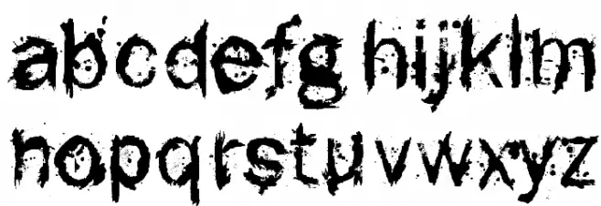 F-Rotten Font Fuentes MINÚSCULAS