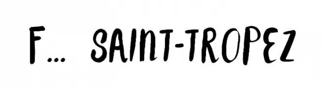 F... SAINT-TROPEZ  Frei Schriftart Herunterladen