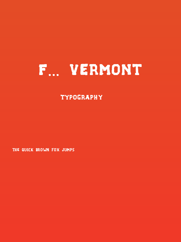 F... VERMONT Poster
