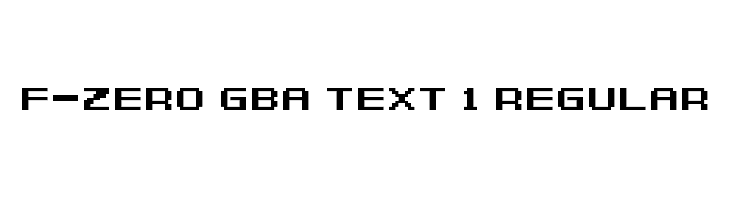 F-Zero GBA Text 1 Regular Font