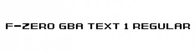 F-Zero GBA Text 1 Regular  フリーフォントのダウンロード