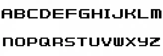 F-Zero GBA Text 1 Regular Font UPPERCASE