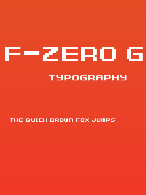 F-Zero GBA Text 1 Regular Poster