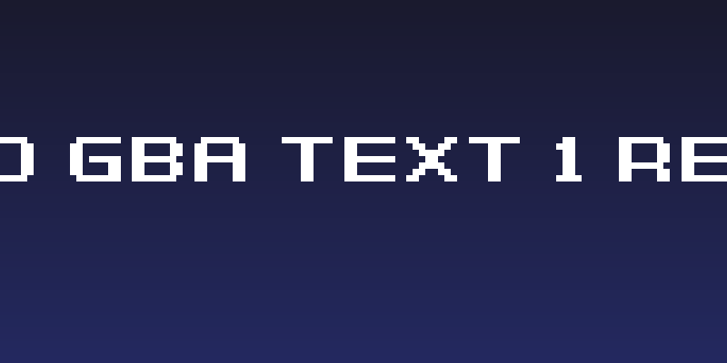 F-Zero GBA Text 1 Regular Social Header