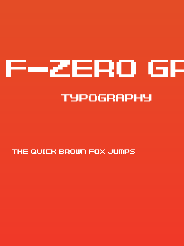 F-Zero GP Legend Font Regular Poster