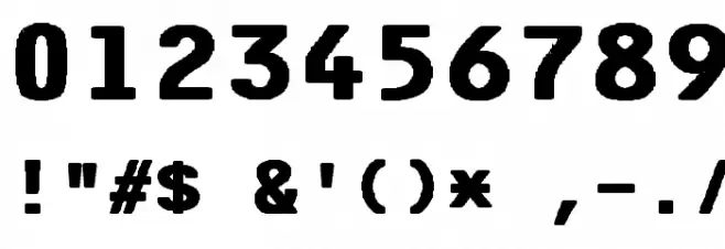 F25 Bank Printer Bold Fuentes OTROS CHARS