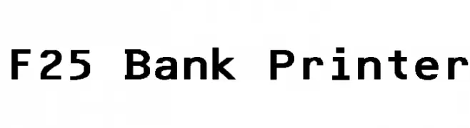 F25 Bank Printer  免费字体下载