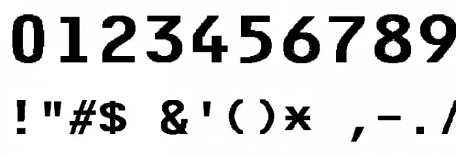 F25 Bank Printer Font OTHER CHARS