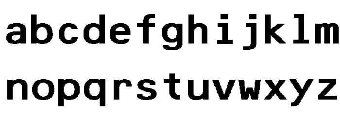 F25 Bank Printer Font LOWERCASE