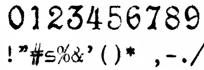 F25 BlackletterTypewriter Polices AUTRES CHARS