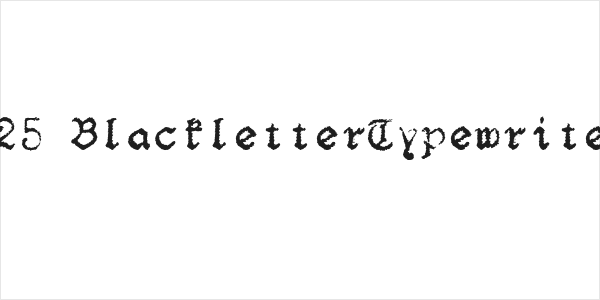 F25 BlackletterTypewriter Logo