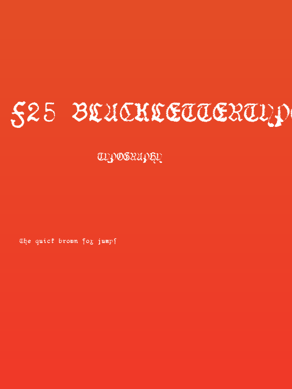 F25 BlackletterTypewriter Poster