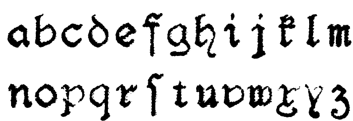 F25 BlackletterTypewriter Polices MINUSCULES