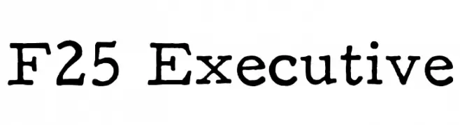F25 Executive  Frei Schriftart Herunterladen