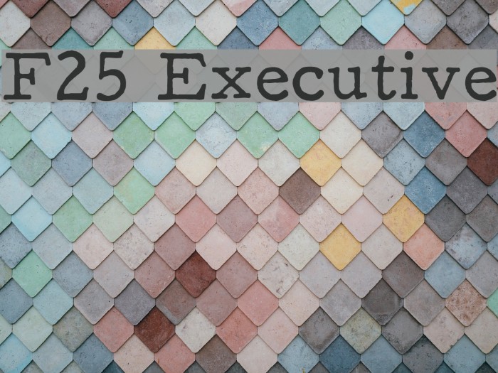 F25 Executive Font examples