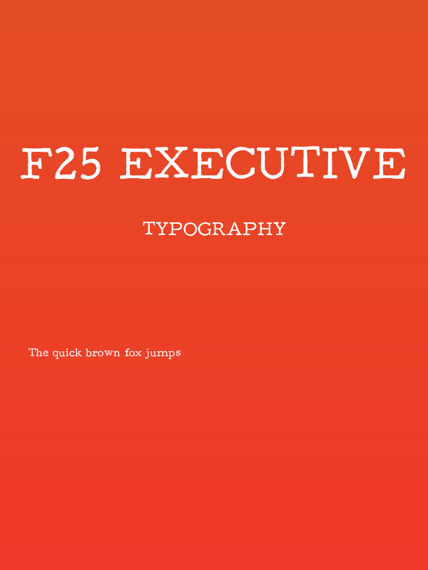 F25 Executive Poster