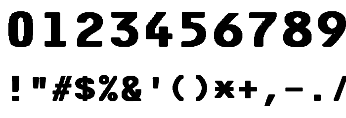 F25BankPrinter-Bold Font OTHER CHARS