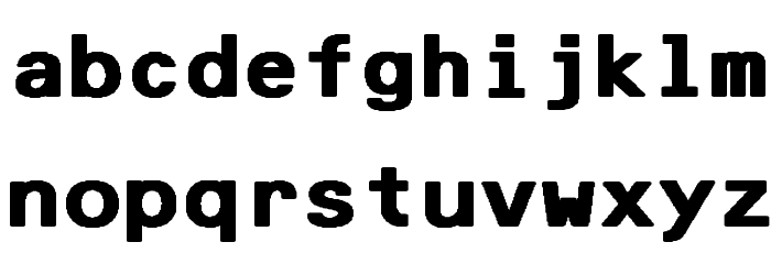 F25BankPrinter-Bold Font LOWERCASE
