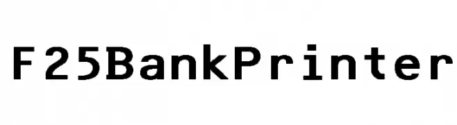 F25BankPrinter  免费字体下载