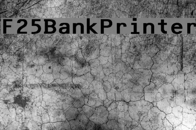 F25BankPrinter Font examples