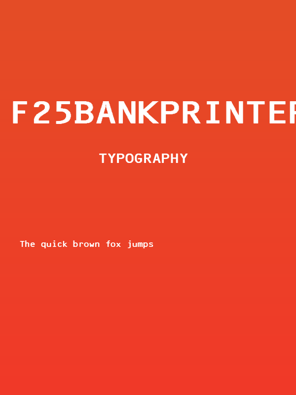 F25BankPrinter Poster