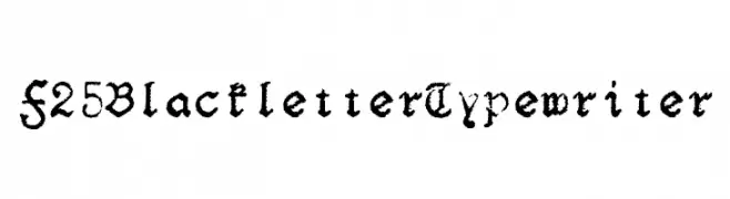 F25BlackletterTypewriter  नि: शुल्क फ़ॉन्ट्स डाउनलोड