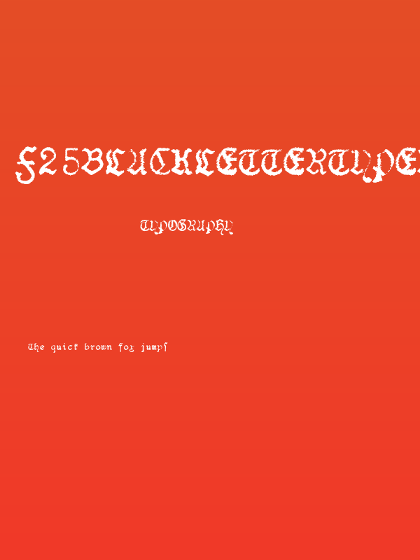 F25BlackletterTypewriter Poster