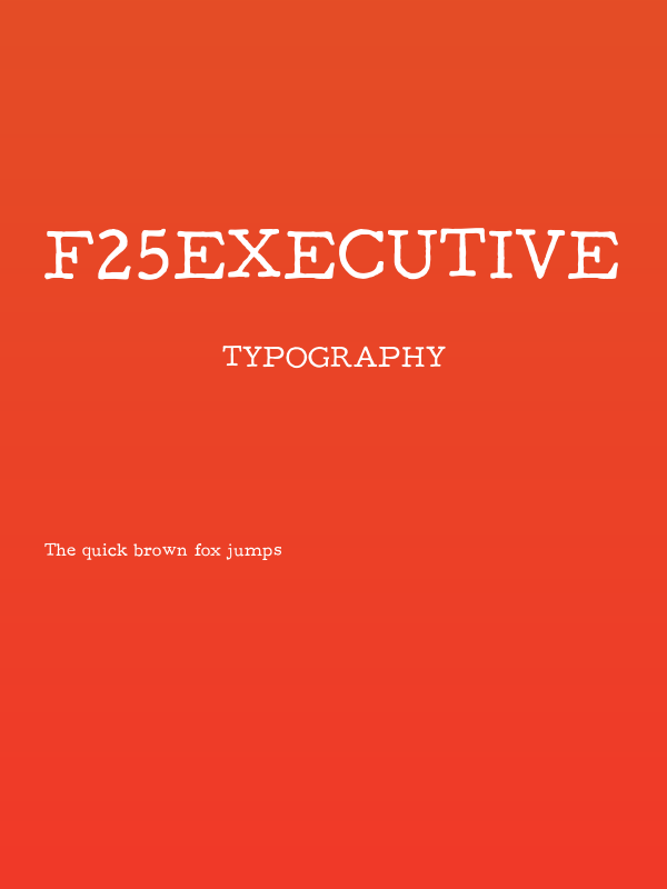 F25Executive Poster