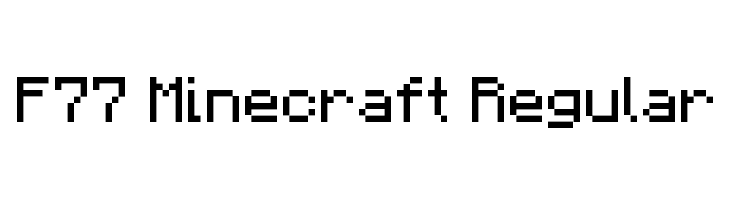 F77 Minecraft Regular Font Ffonts Net