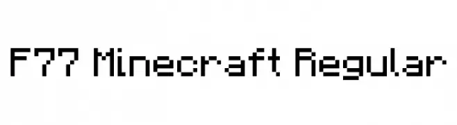 F77 Minecraft Regular  フリーフォントのダウンロード