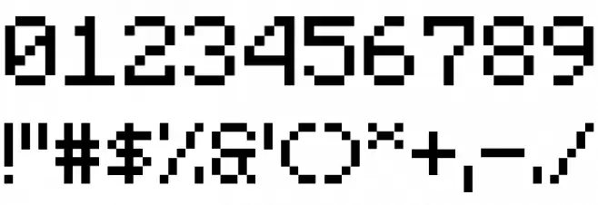 F77 Minecraft Regular Polices AUTRES CHARS