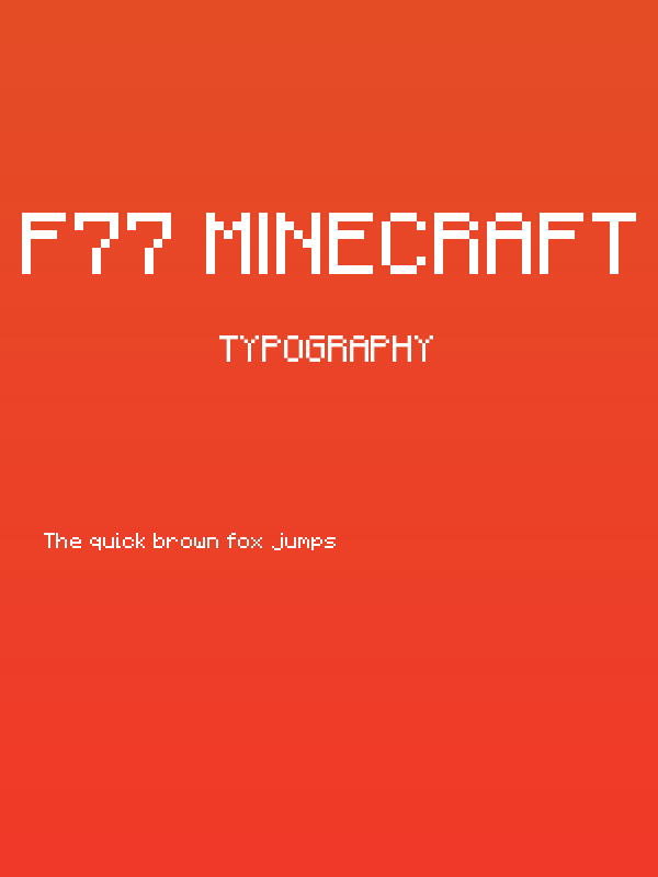 F77 Minecraft Regular Poster