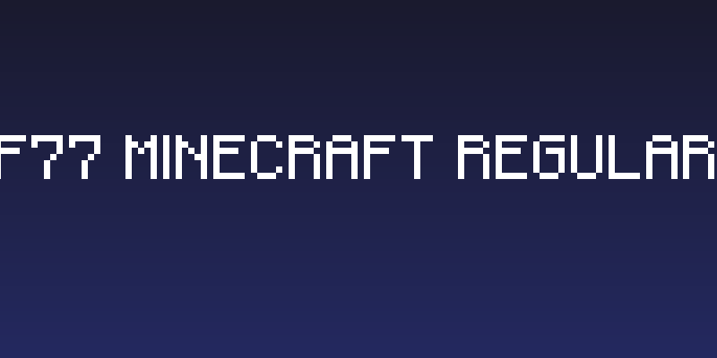 F77 Minecraft Regular Social Header