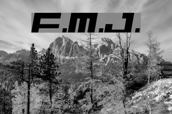 F.M.J. Шрифта examples