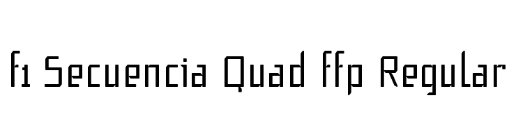 f1 Secuencia Quad ffp Regular फ़ॉन्ट