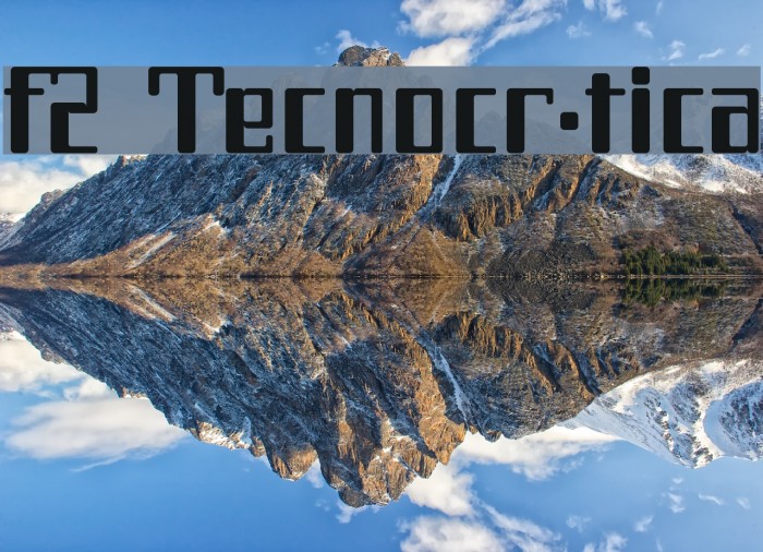 f2 Tecnocr·tica Font examples