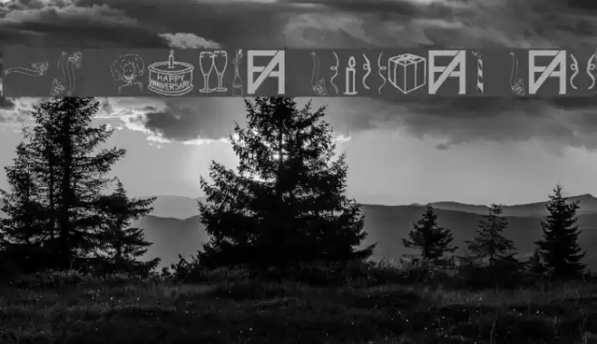 FAD Omega Birthday Bats Font examples