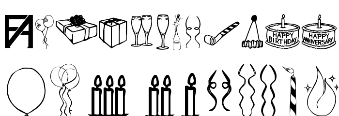 FAD Omega Birthday Bats Font LOWERCASE