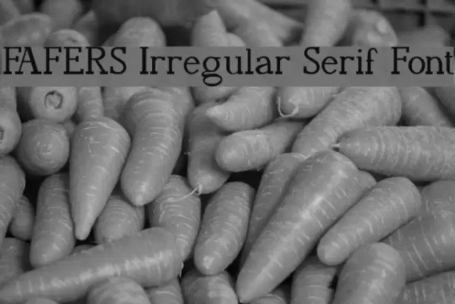 FAFERS Irregular Serif Font Font examples
