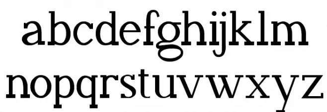 FAFERS Irregular Serif Font Caratteri MINUSCOLO